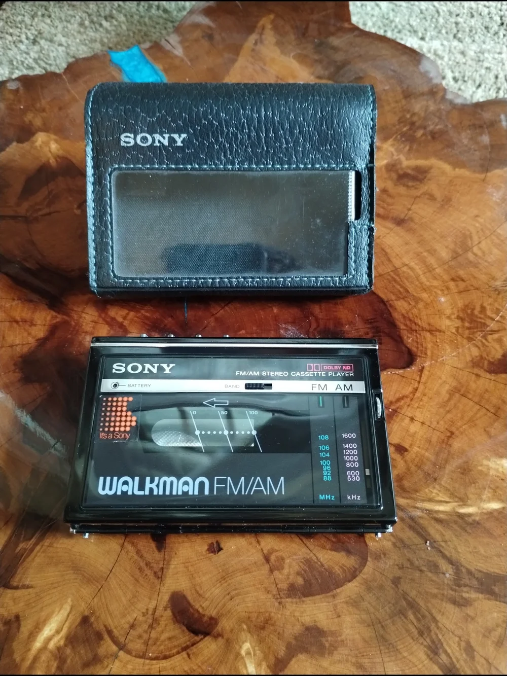 1985 Sony Black Walkman Wm-10ll FM/AM Portable Cassette Player